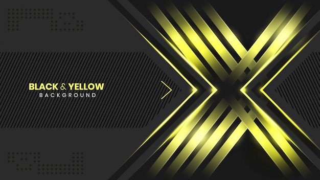 Black and Yellow Abstract Background