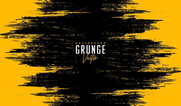 Vector black and yellow abstract grunge background