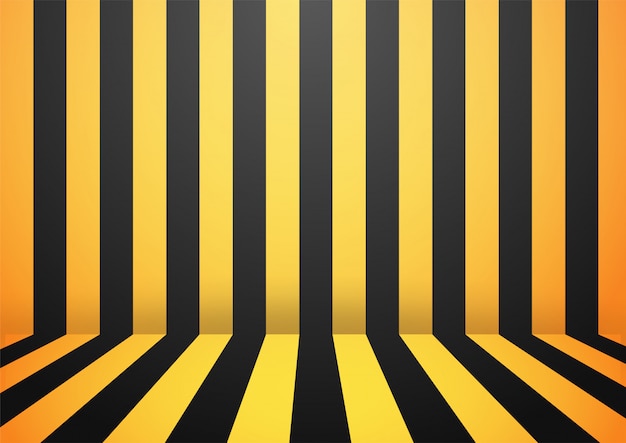 Black and Yellow Abstract stripe wall room background.