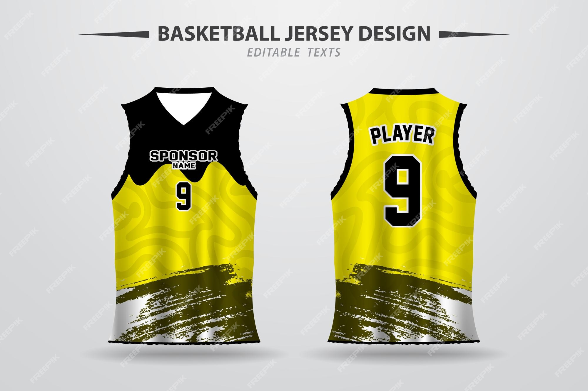 Premium Vector  Pattern black and green basketball jersey template