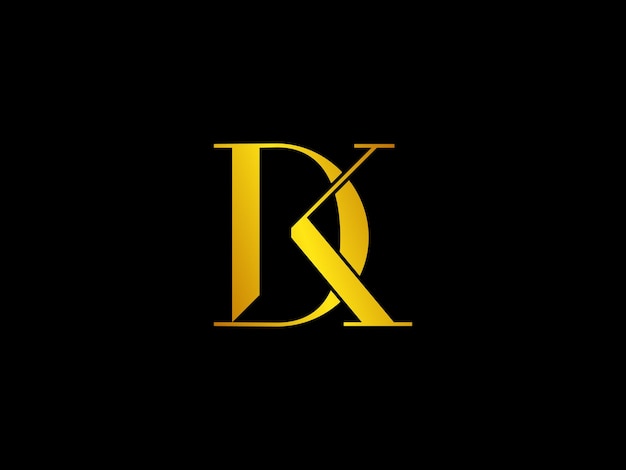 A black and yellow logo for a company called dk