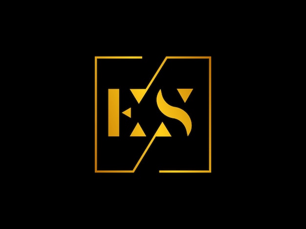 A black and yellow logo for es