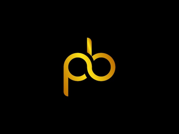 「pbのロゴ」というタイトルの黒と黄色のロゴ