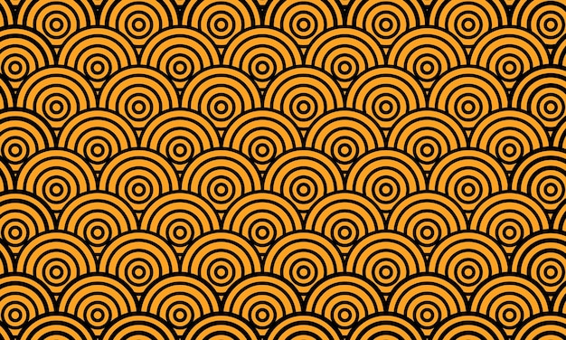 Vector a black and yellow pattern with circles.