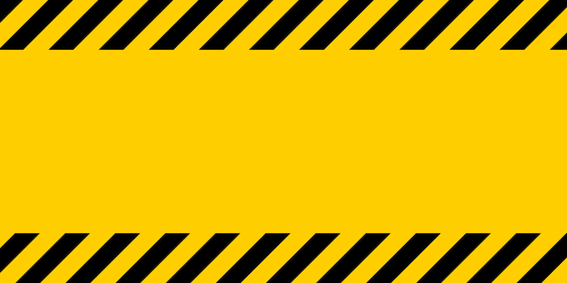 Vector black and yellow warning line striped rectangular background yellow and black stripes on the diagonal