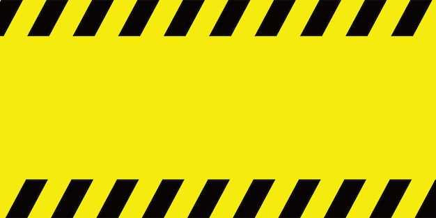 Black and yellow warning line striped rectangular background