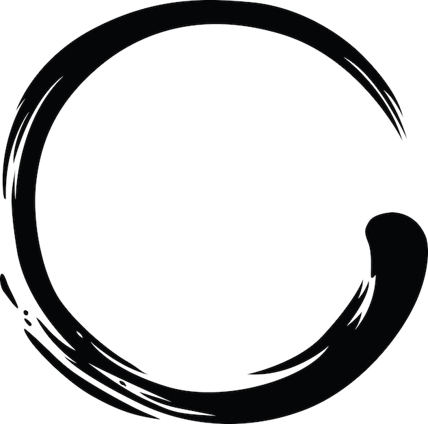 Black Zen Circle Vector Art