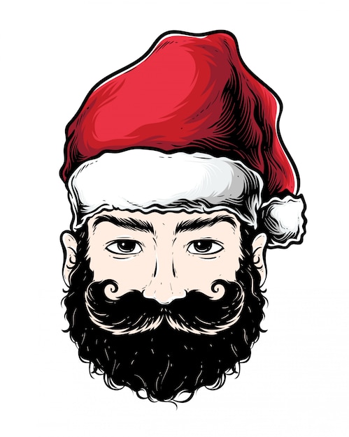 Vector blackbeard santa vector