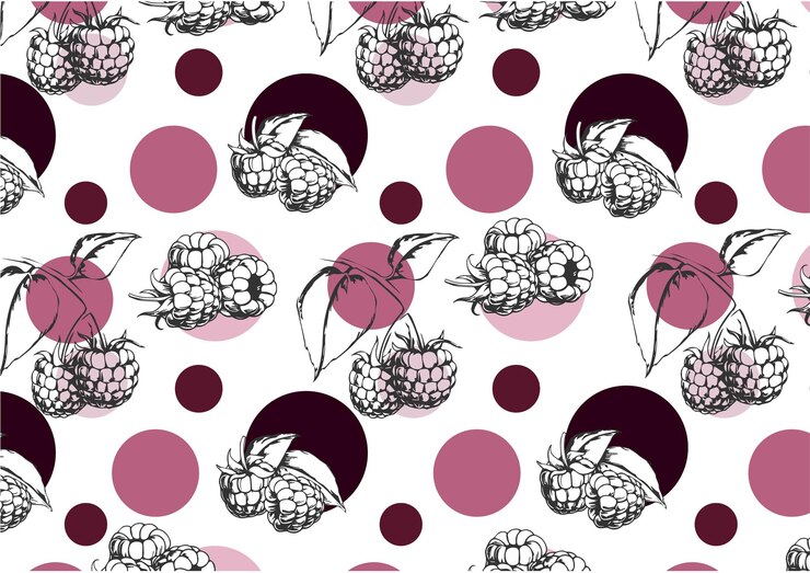 Vector blackberry pattern