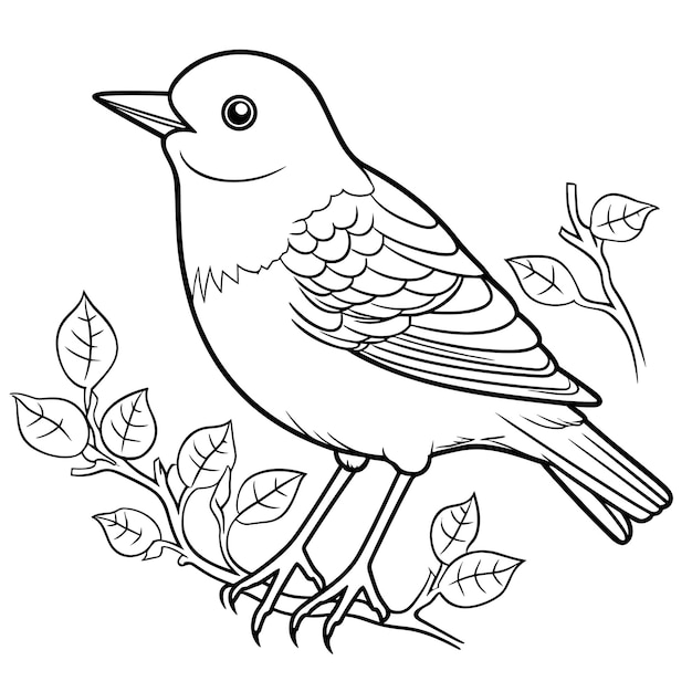 blackbird coloring pages vector animals