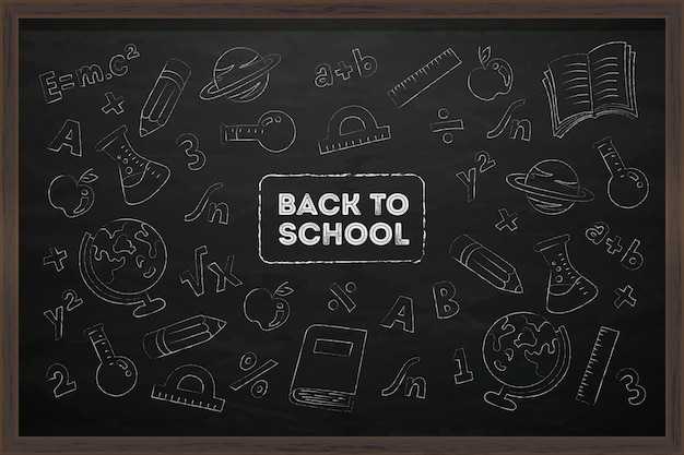 Blackboard back to school background