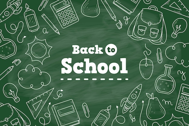 Blackboard back to school wallpaper