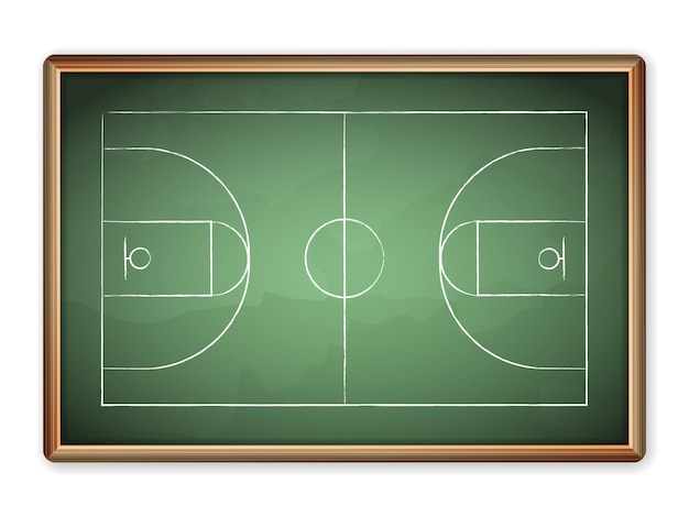 Vector blackboard basketball