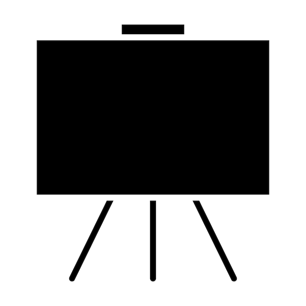 Blackboard Glyph Solid Zwarte illustratie