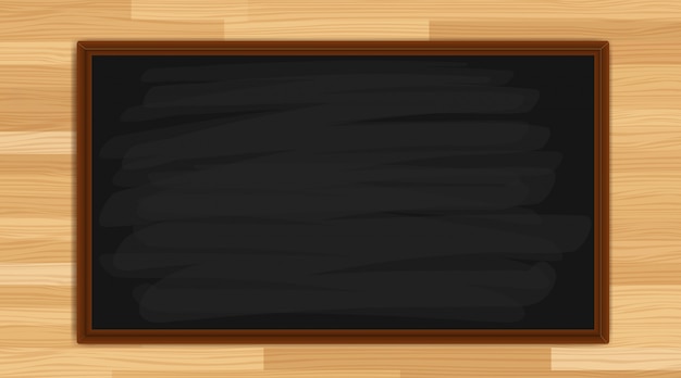 Blackboard op houten muur