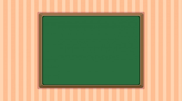 Vector blackboard template on the wall