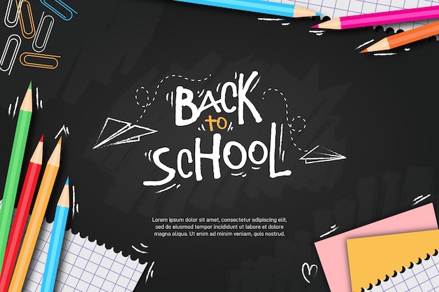 Blackboard terug naar school achtergrond