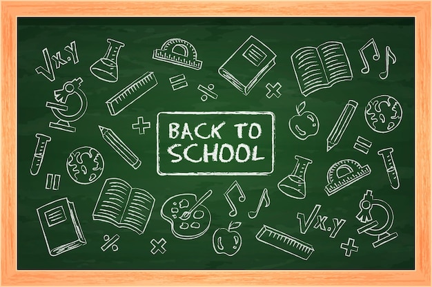 Blackboard terug naar school achtergrond