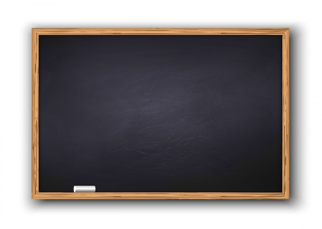 Vector blackboard with wooden frame