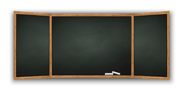Vector blackboard with wooden frame