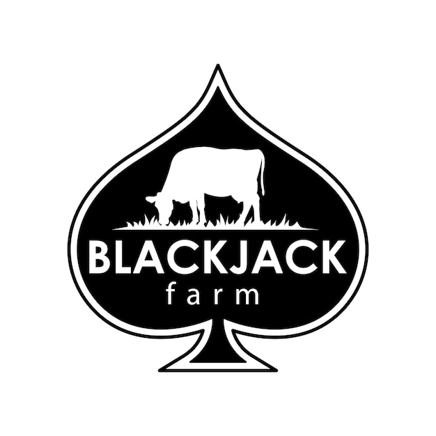 Vector blackjack ranch logo