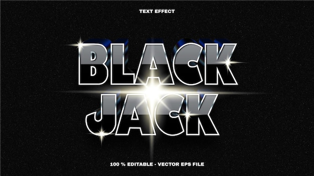 Vector blackjack-teksteffect