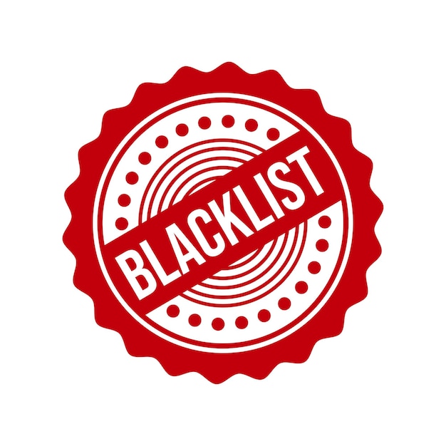 Blacklist Rubber stamp Design Art Illustration