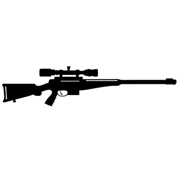 blackonly military weapon silhouette sniper rifle gun