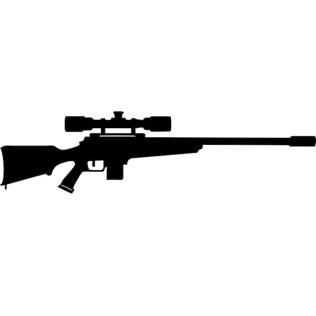 blackonly military weapon silhouette sniper rifle gun