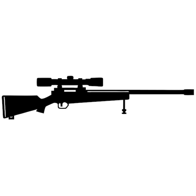 blackonly military weapon silhouette sniper rifle gun