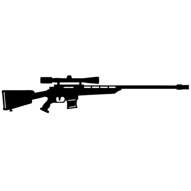 blackonly military weapon silhouette sniper rifle gun