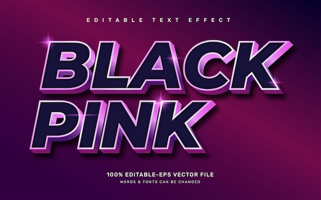 Vector blackpink text effect