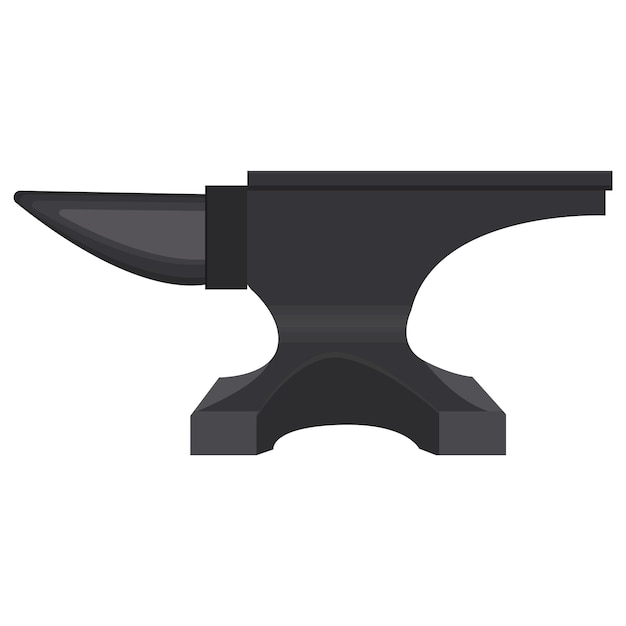 Blacksmith anvil flat icon cartoon vector illustration