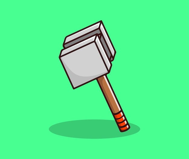 Vector blacksmith hammer hand drawing vector illustration