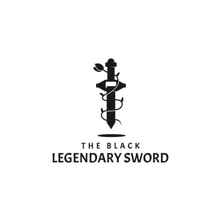 Vector blacksmith sword logo template