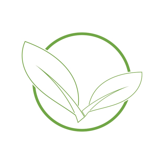 Blad ecologie logo en vector sjabloon