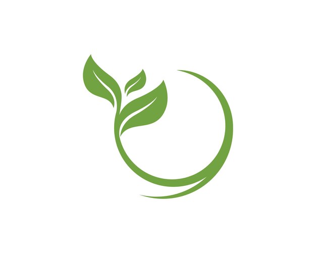 Blad ecologie natuur Logo sjabloon