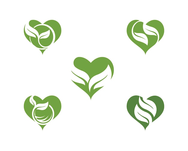 Blad ecologie natuur Logo sjabloon