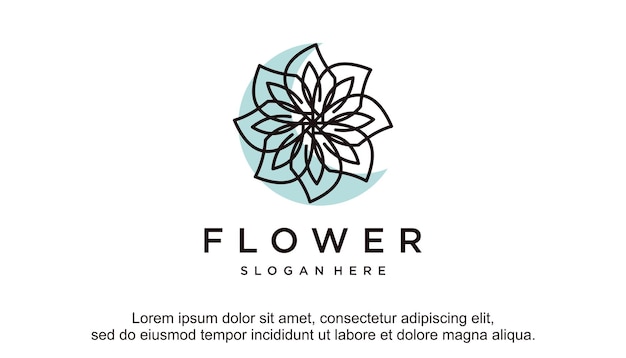 Blad en bloem roos logo-ontwerp voor schoonheid, cosmetica, yoga en spa. logo ontwerp