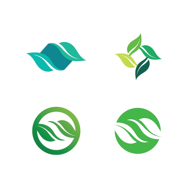 Blad- en natuurboom logo voor business vector groen plant ecologie ontwerp icoon