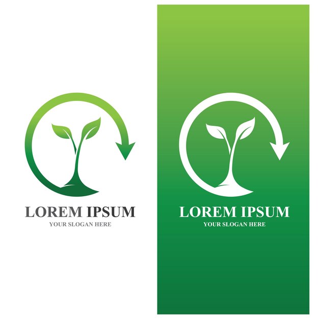 Blad groen ecologie natuur logo element vector