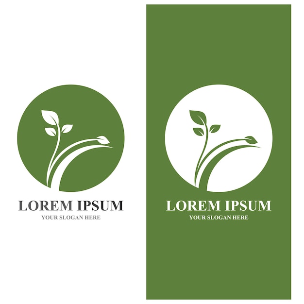 Blad groen ecologie natuur logo element vector