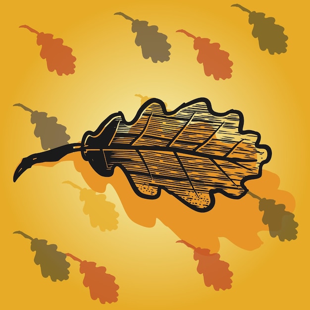 Vector blad herfst achtergrond