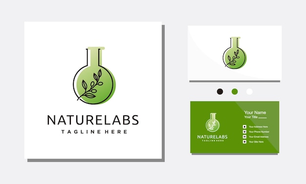 blad lab natuur logo badges vector pictogram illustratie