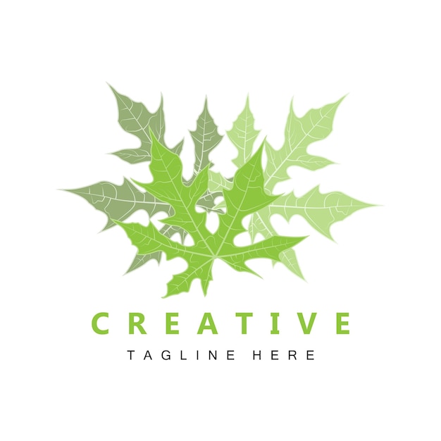 Blad Logo Groene Plant Vector Boom Vector Product Merk Illustratie