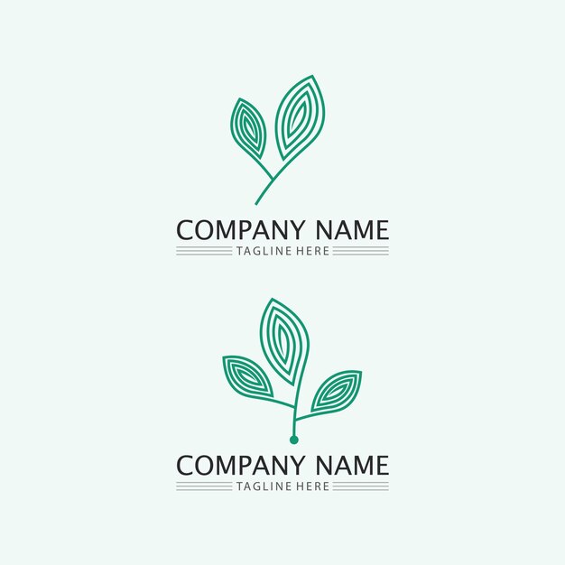 Blad logo ontwerp vector voor natuur symbool sjabloon bewerkbare groene blad logo ecologie natuur element vector icon