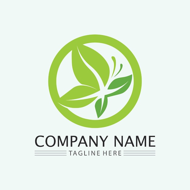 Blad logo ontwerp vector voor natuur symbool sjabloon bewerkbare groene blad logo ecologie natuur element vector icon