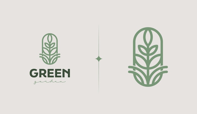 Blad Plant Bloem Monoline Universeel creatief premium symbool Vector teken pictogram logo sjabloon Vector illustratie