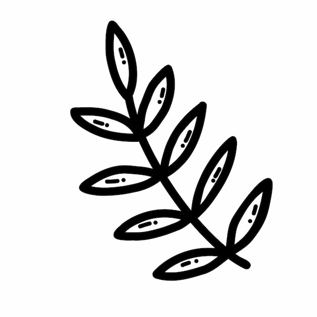 Blad van de boom Doodle vectorillustratie Plant