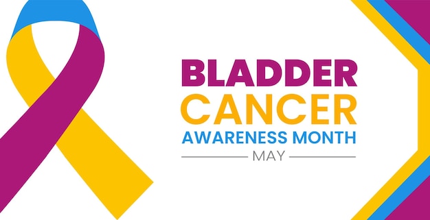 Bladder Cancer Awareness Month background or banner design template celebrate in may